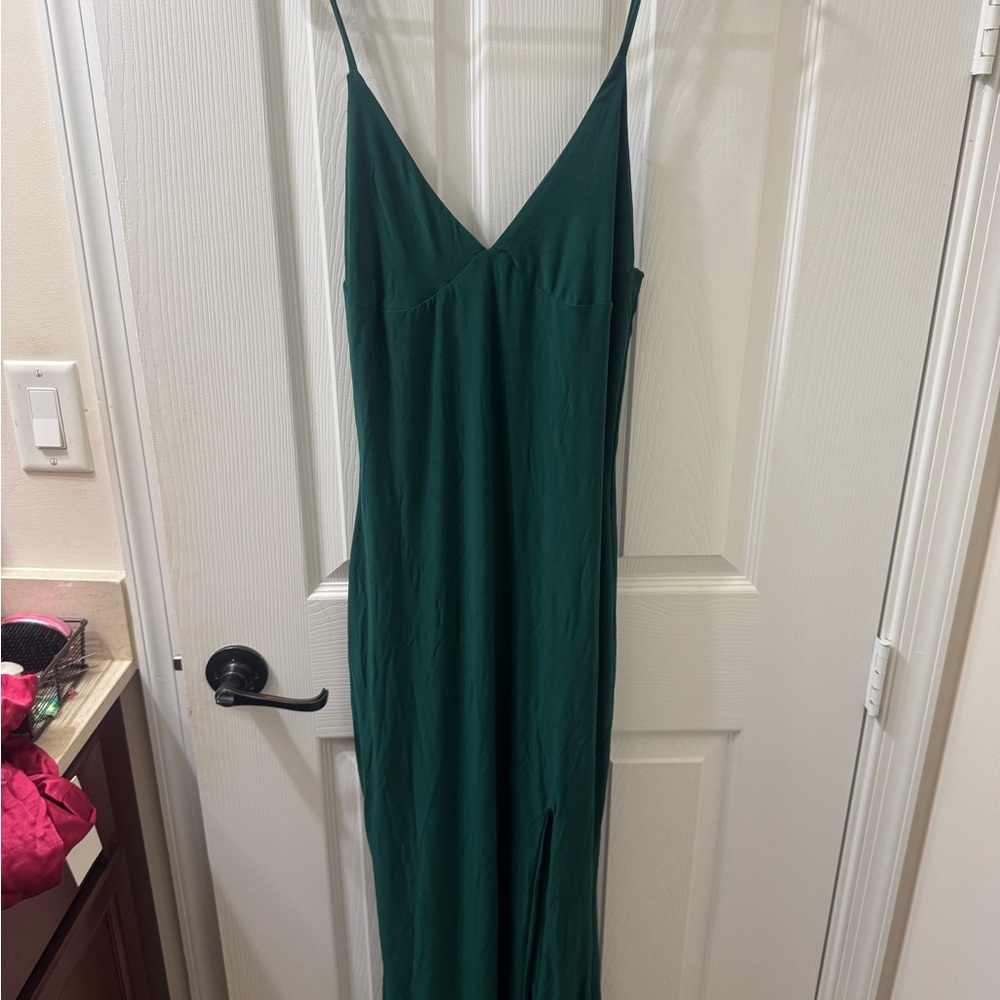 Club L London Strapless Dark Green Dress